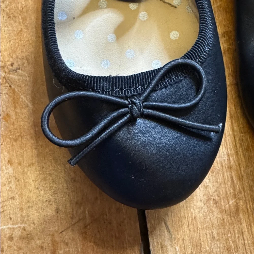 Cat & Jack Black ballet flats dress shoes with Bow size 9 toddler girl tan